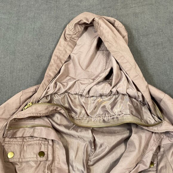 H&M Womens Taupe Belted Jacket With Gold Accent Buttons Size 8 Medium - Picture 13 of 13